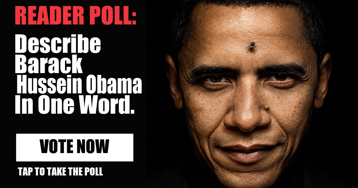 READER POLL: Describe Barack Hussein Obama In One Word. image