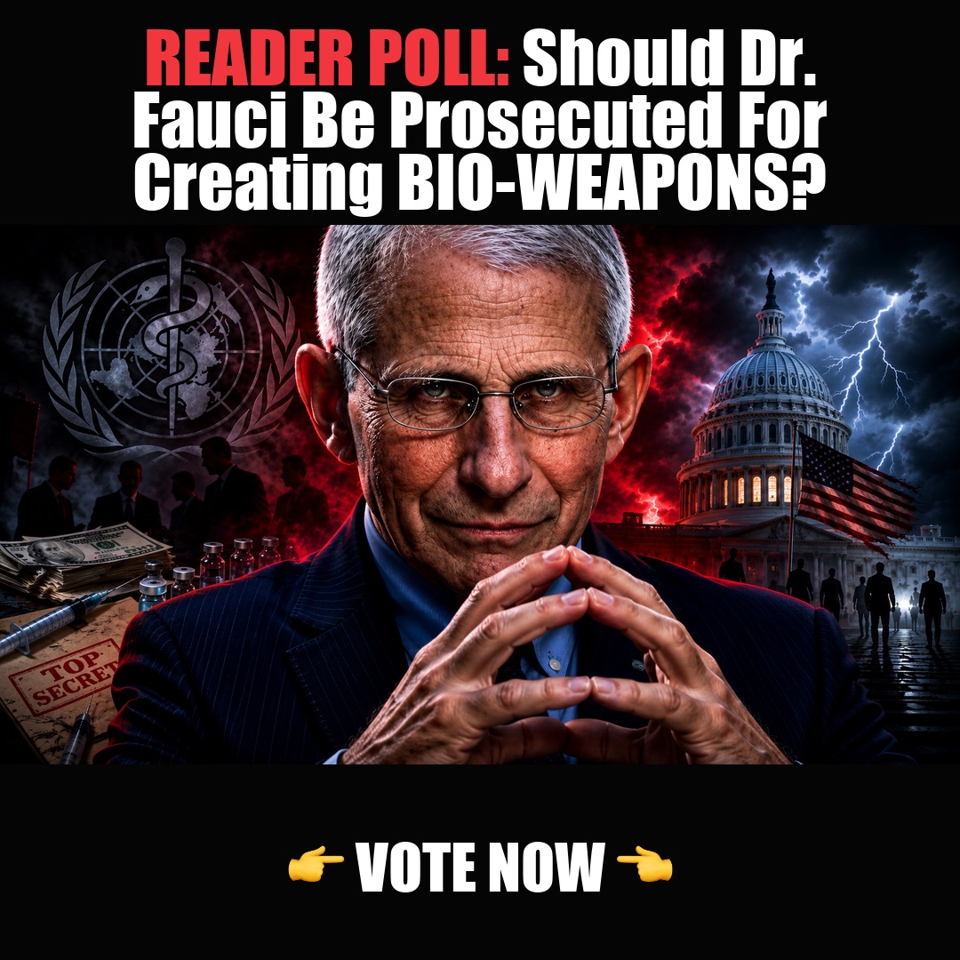 READER POLL: Should Dr. Fauci Be Prosecuted For Creating BIO-WEAPONS? vote now