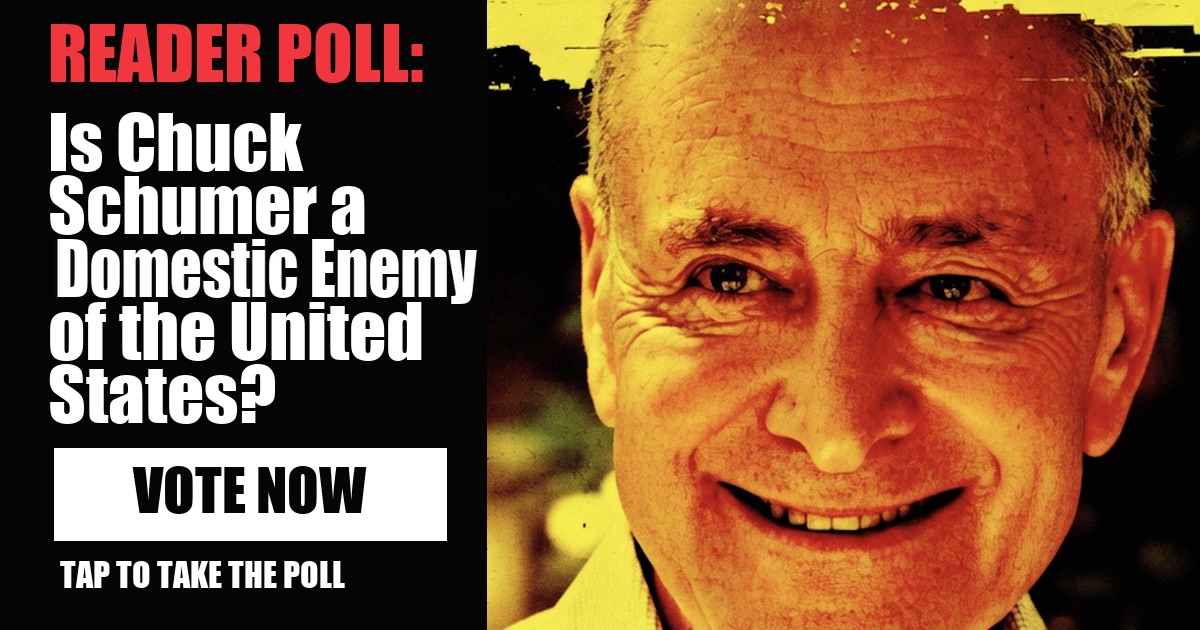 READER POLL: Is Chuck Schumer a Domestic Enemy of the United States? image